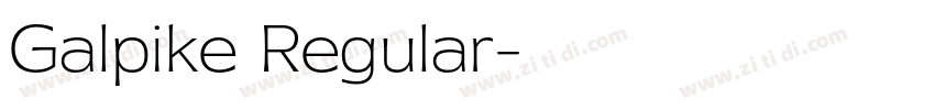 Galpike Regular字体转换